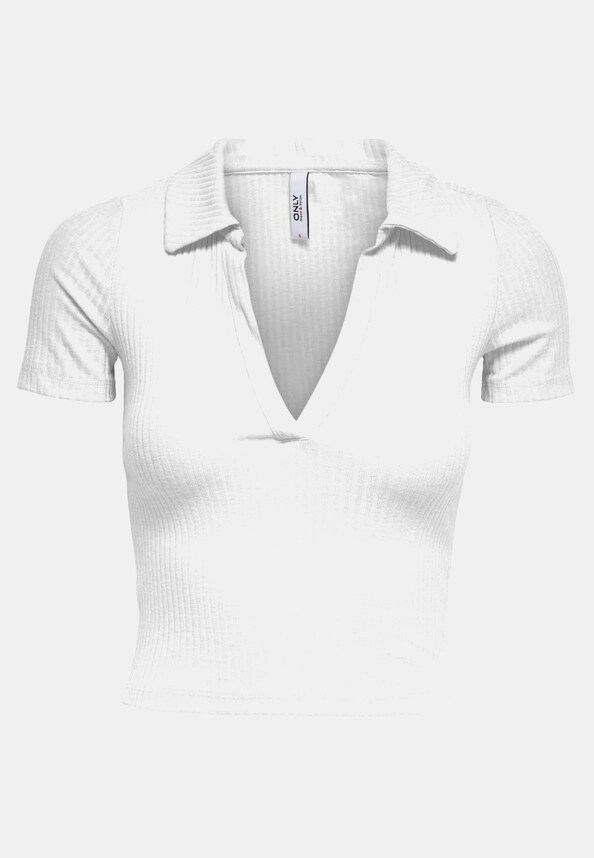 ONLY Damen Cropped Polo Shirt-0