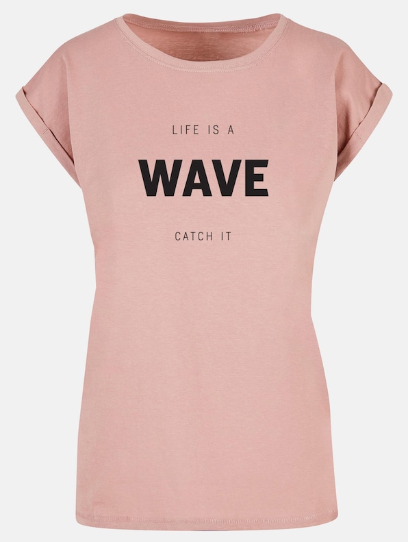 Ladies Summer - Life is a wave T-Shirt-4