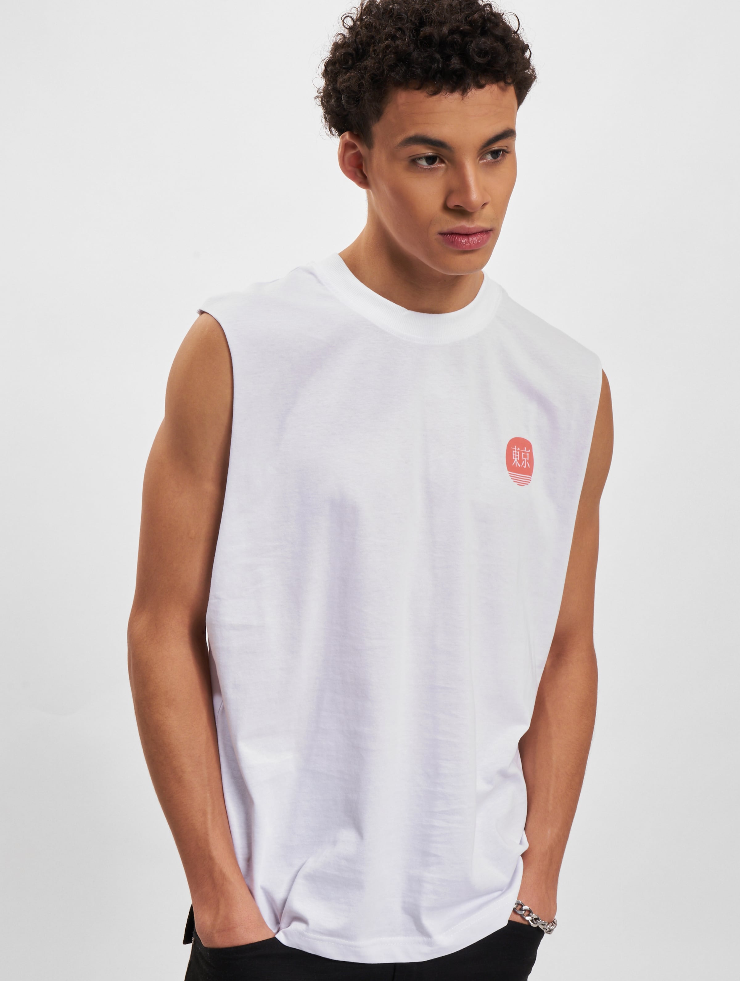 Only & Sons Onsjp Rlx Sleeveless T-Shirt Mannen op kleur wit, Maat S