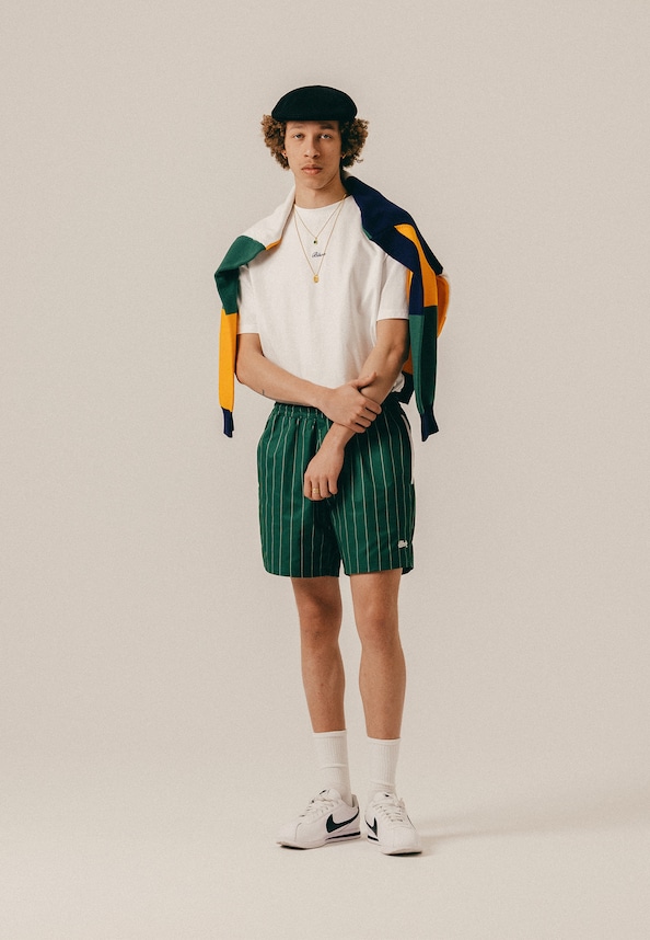 Striped Track Shorts-2