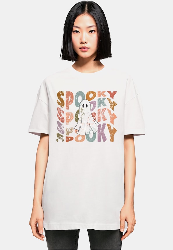 Ladies Halloween - Spooky Ghost Tee-0