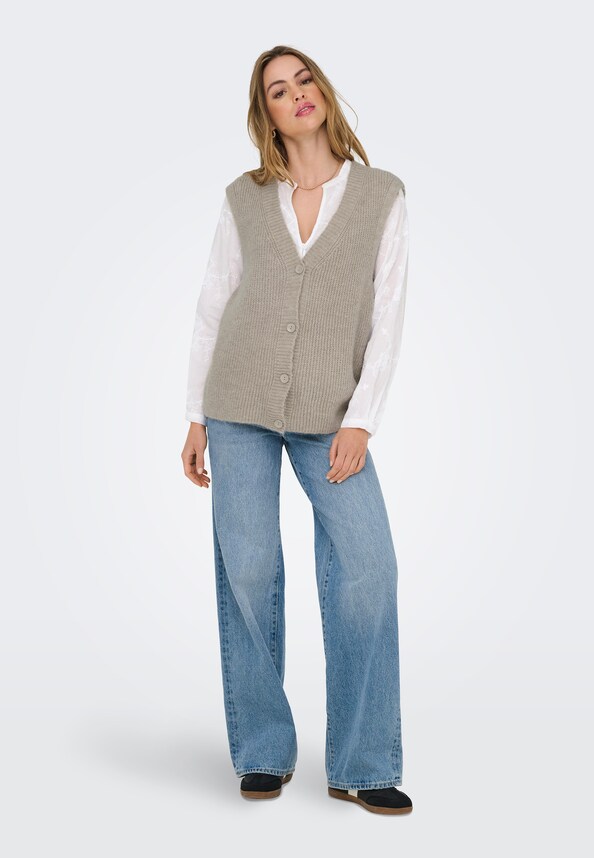 ONLJANE SL V-NECK BUTTON-3