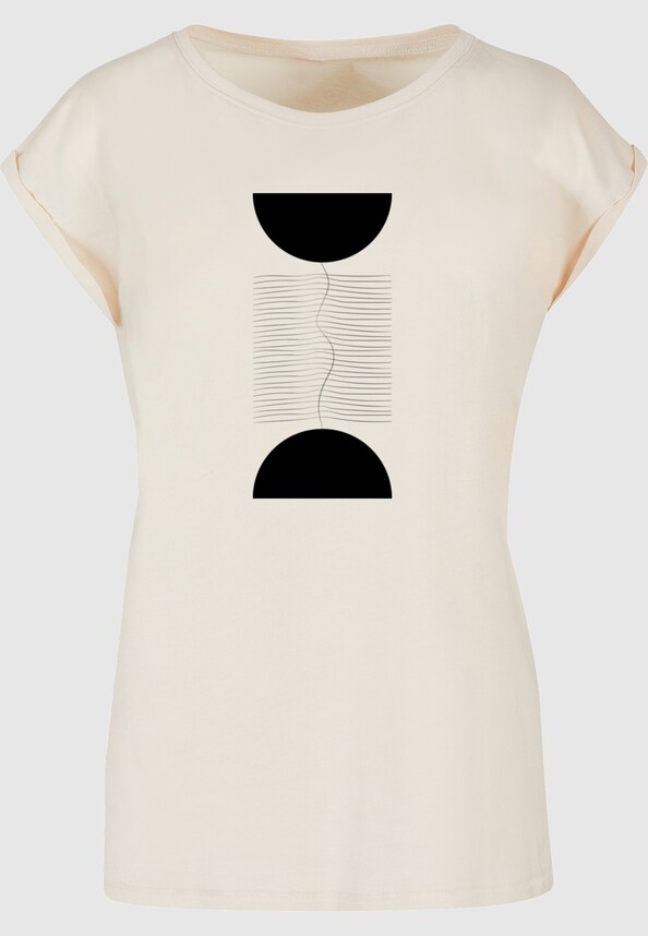 Ladies Abstract Lines Extended Shoulder Tee-2