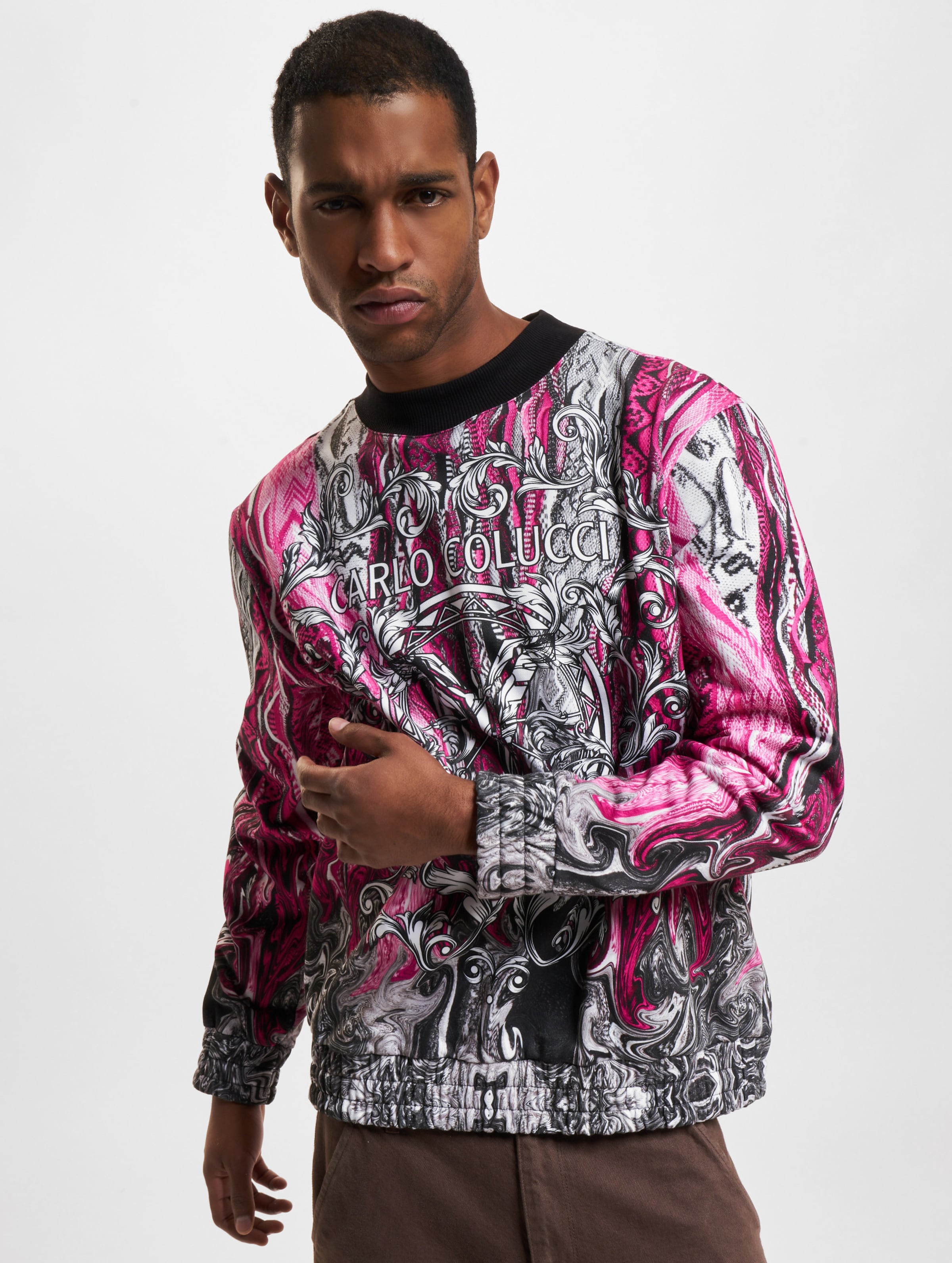 Carlo Colucci Fusion Sweatshirt Mannen op kleur roze, Maat M