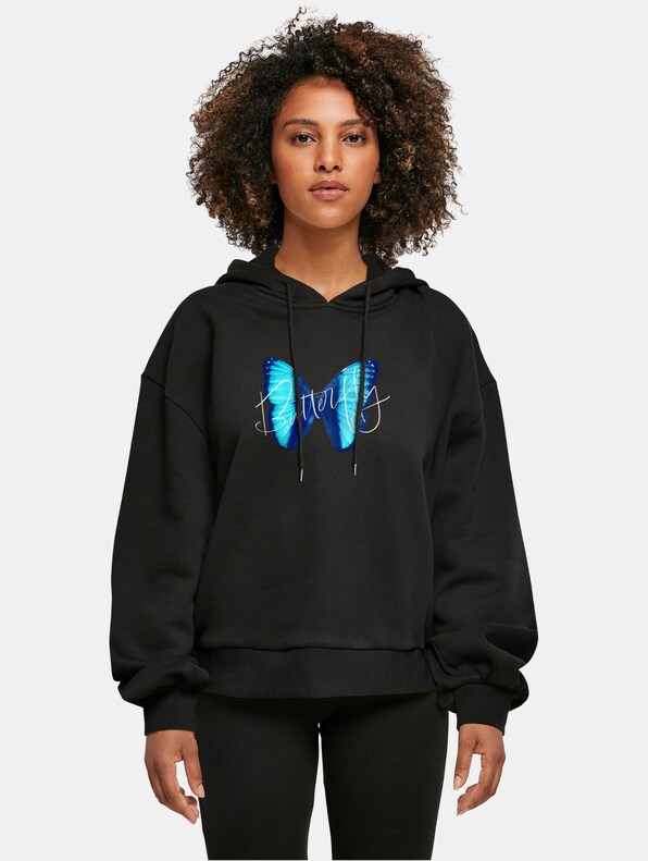 Ladies Butterfly Blue Organic Oversized -0