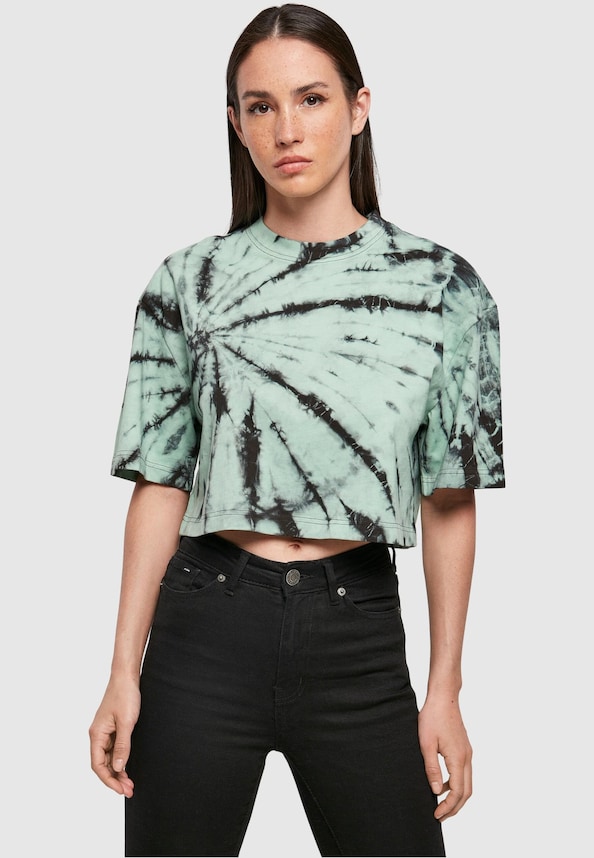 Ladies Oversized Cropped Tie Dye-0