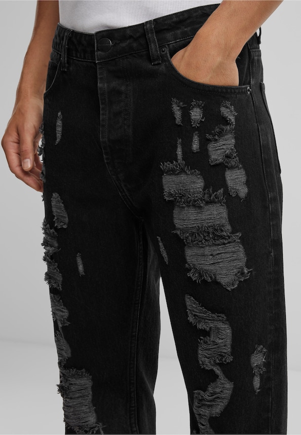 Firio Destroyed Straight Jeans-4