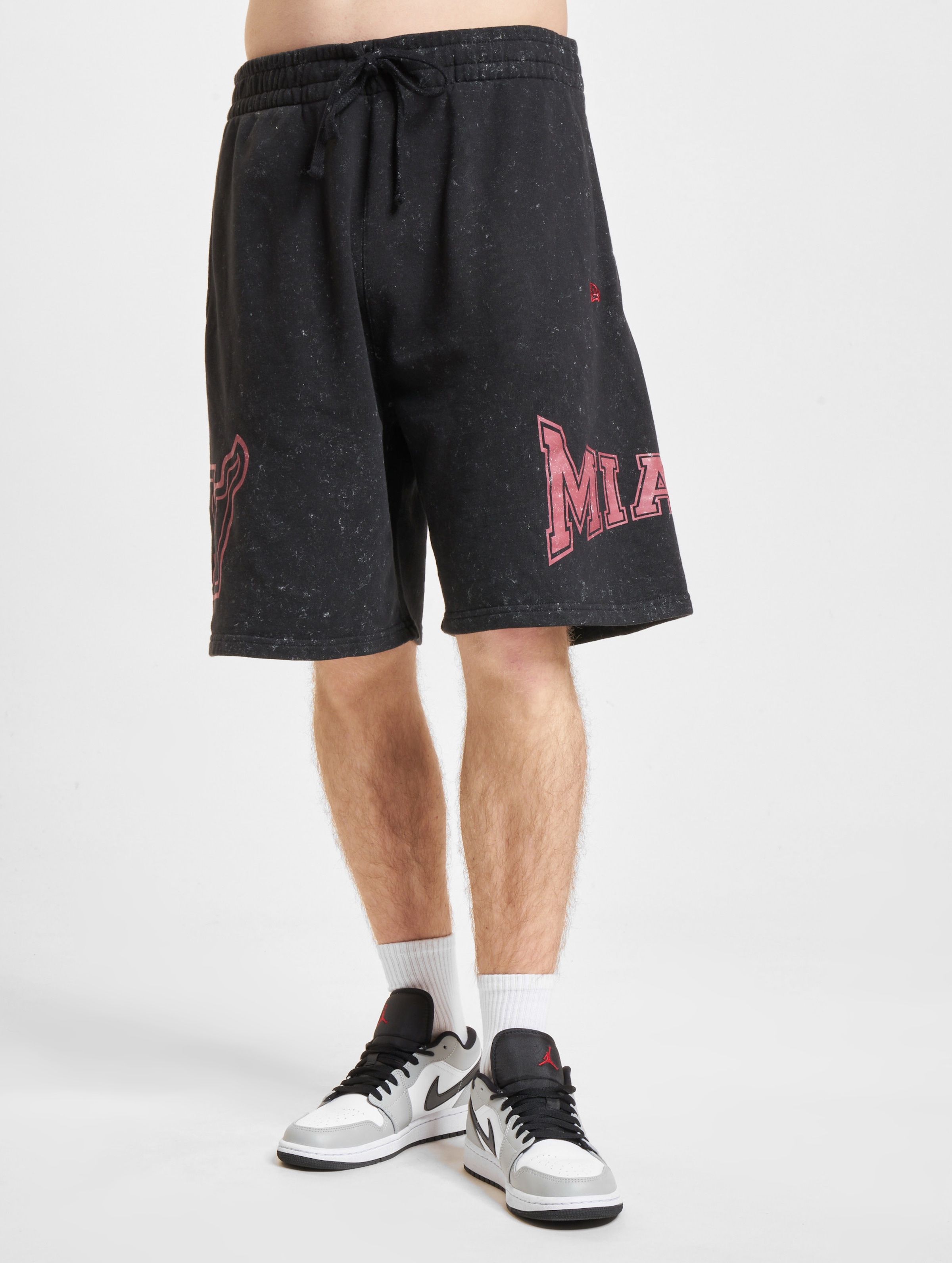 New Era Miami Heat NBA Washed Shorts Männer,Unisex op kleur zwart, Maat L
