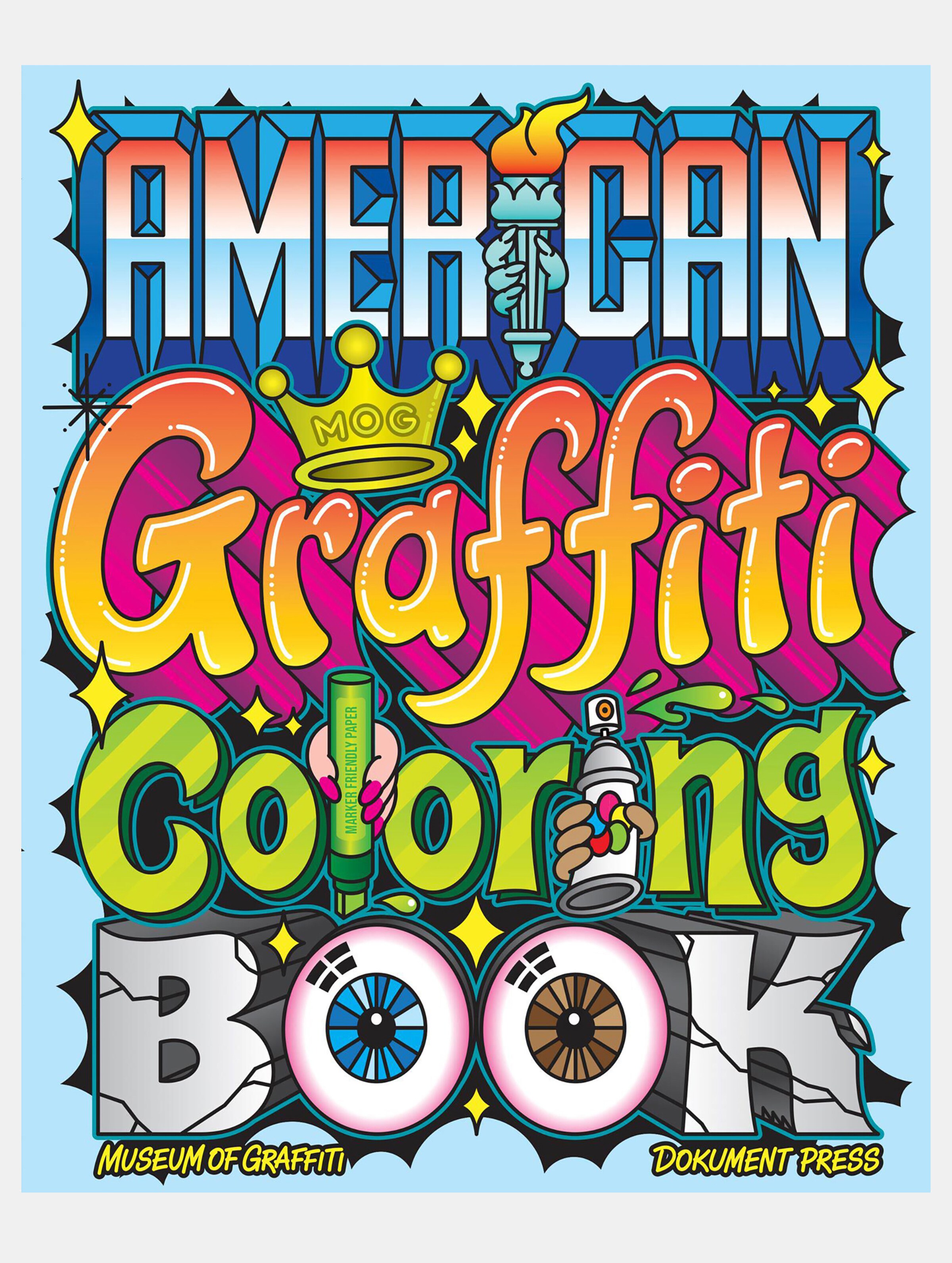 Urban Media American Graffiti Coloring Book Unisex, Maat ONE_SIZE