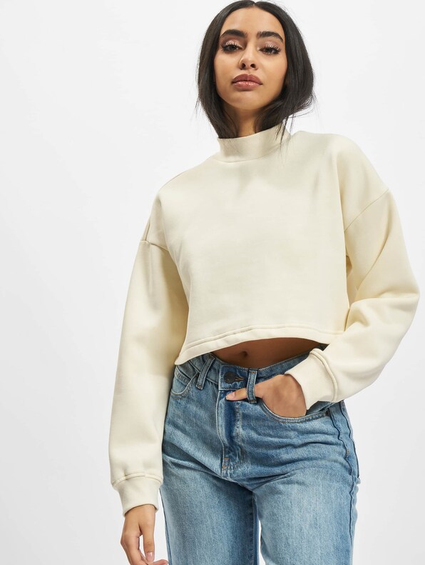 Ladies Cropped Oversized High Neck -0