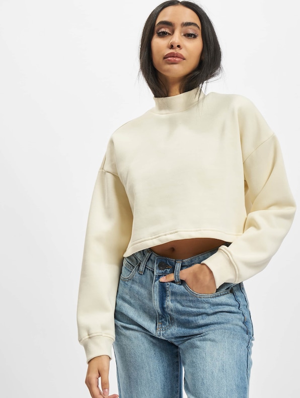 Ladies Cropped Oversized High Neck -0