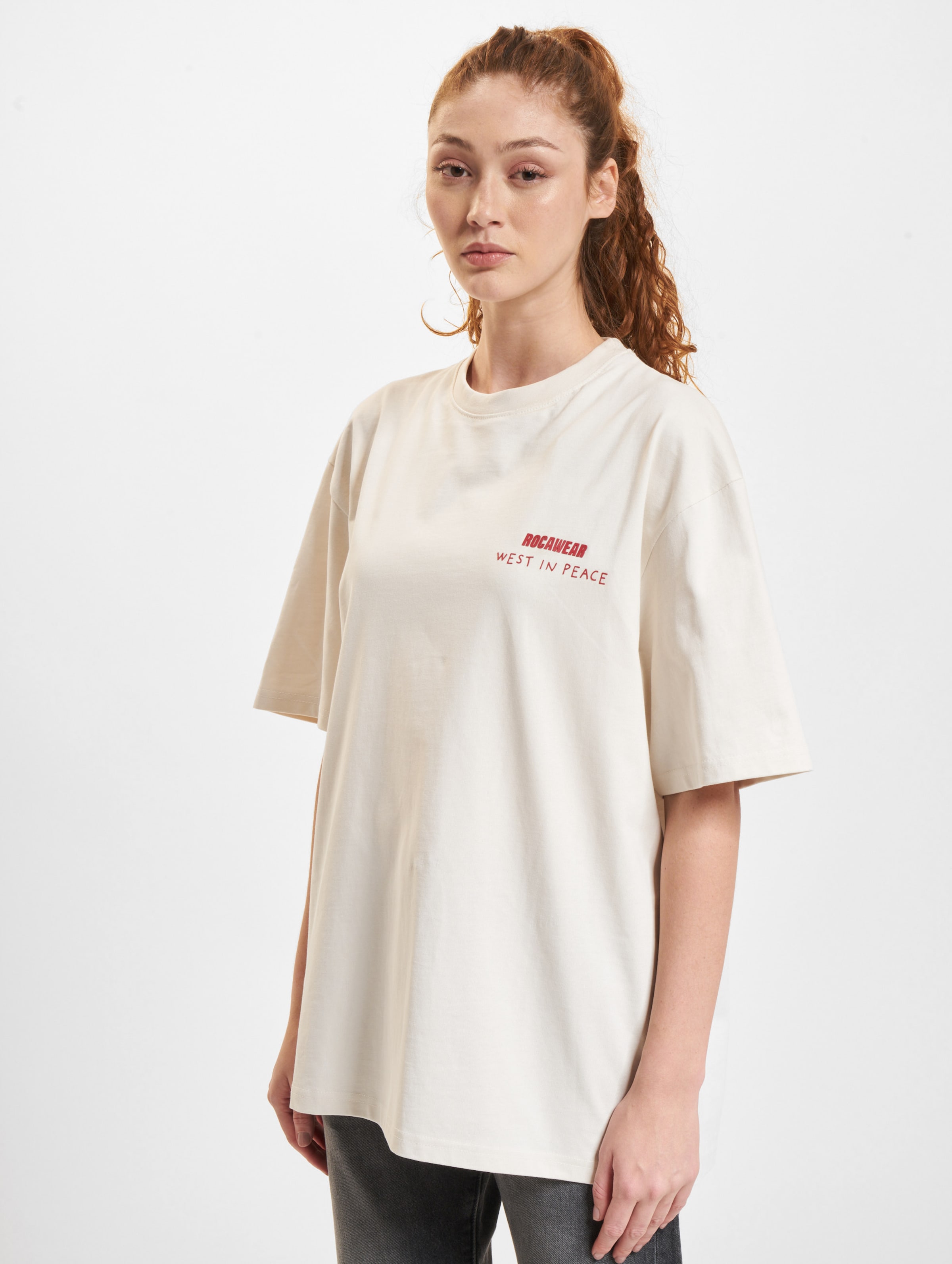Rocawear Match T-Shirts Frauen,Unisex op kleur beige, Maat XS