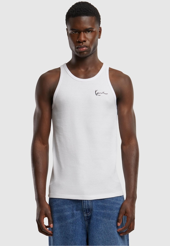 KM242-043-1 Karl Kani Small Signature Essential Waffle Tanktop 2 Pack-2