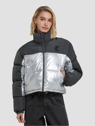 Original Metallic Block Crop Puffer