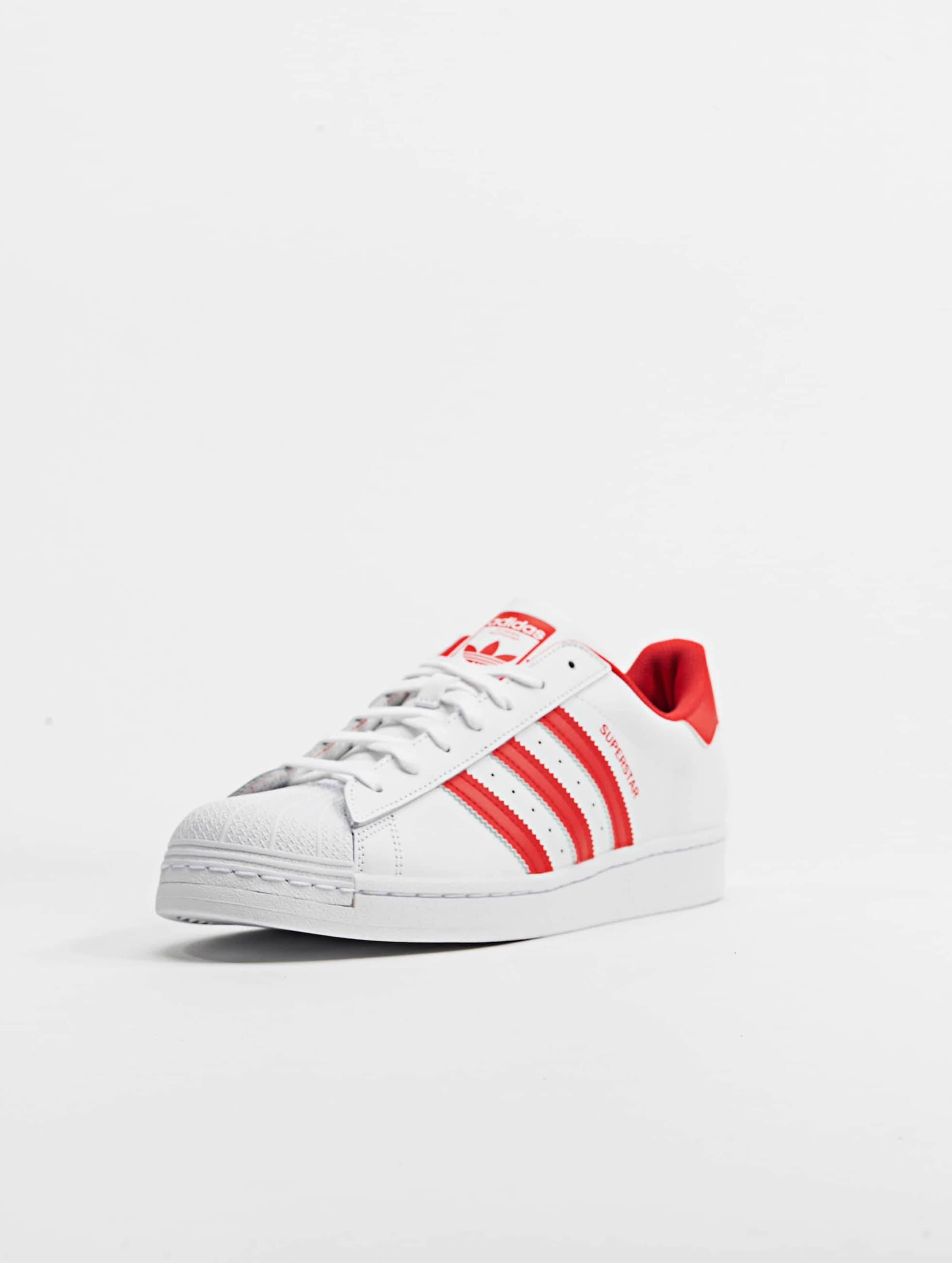 Adidas superstar clearance white red gold