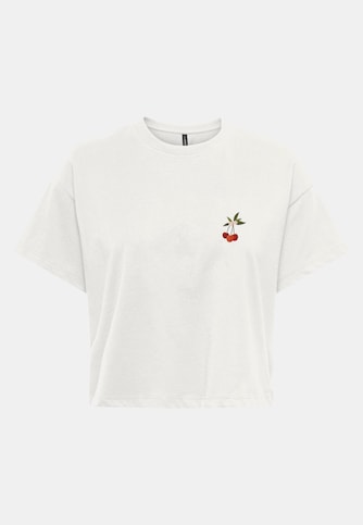ONLANNBEL LIFE S/S BOXY CROP TEE CS JRS