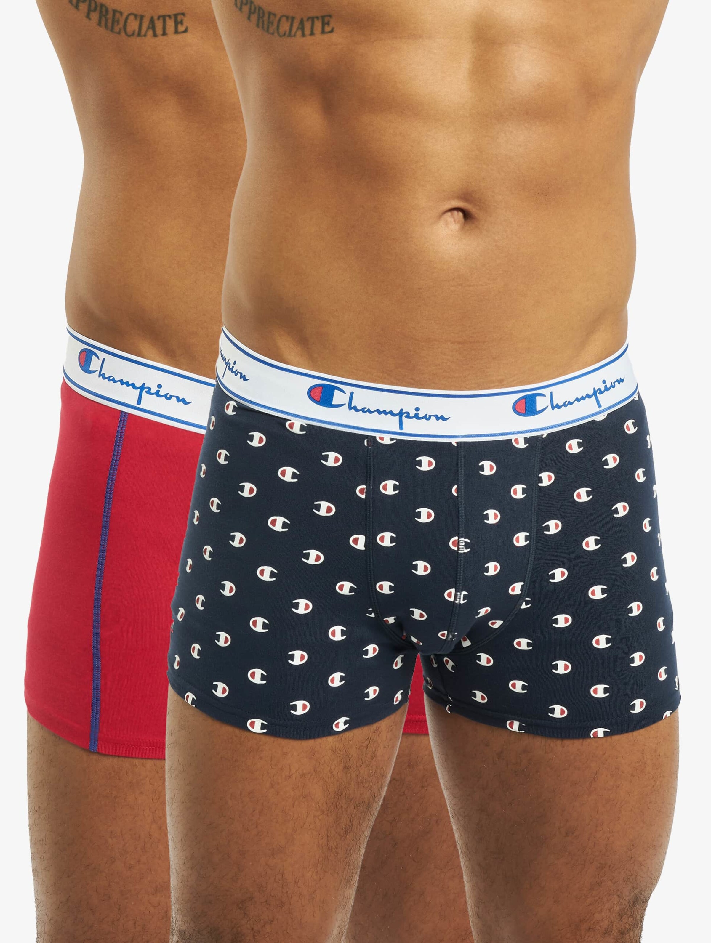 Champion X2 Mix Boxershorts op kleur rood, Maat 2XL