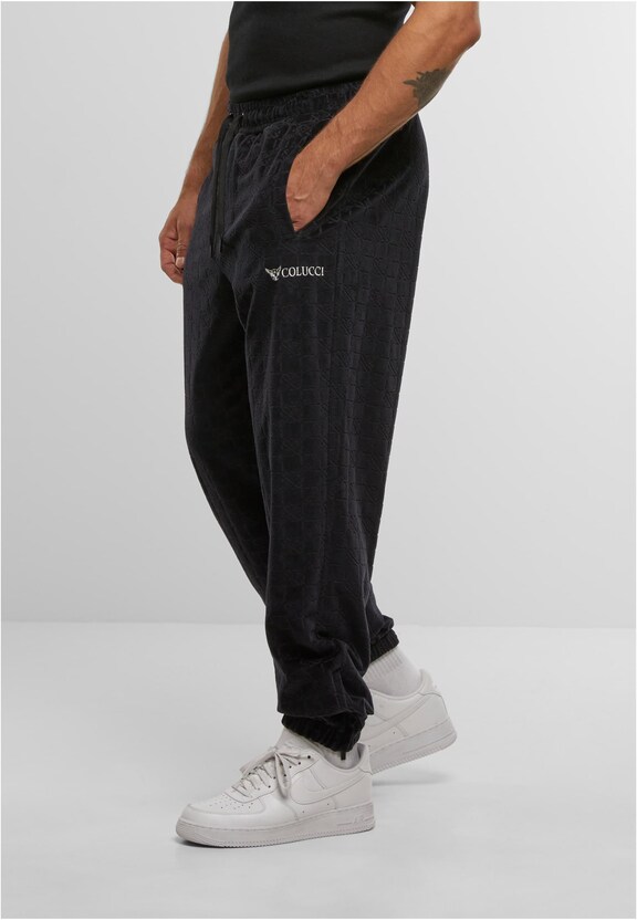 MONOGRAM VELOUR TRACK PANTS-2