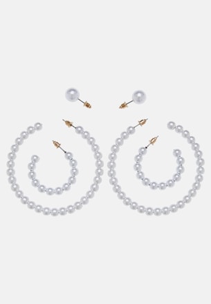 Pearl Hoop Earring 3-Pack