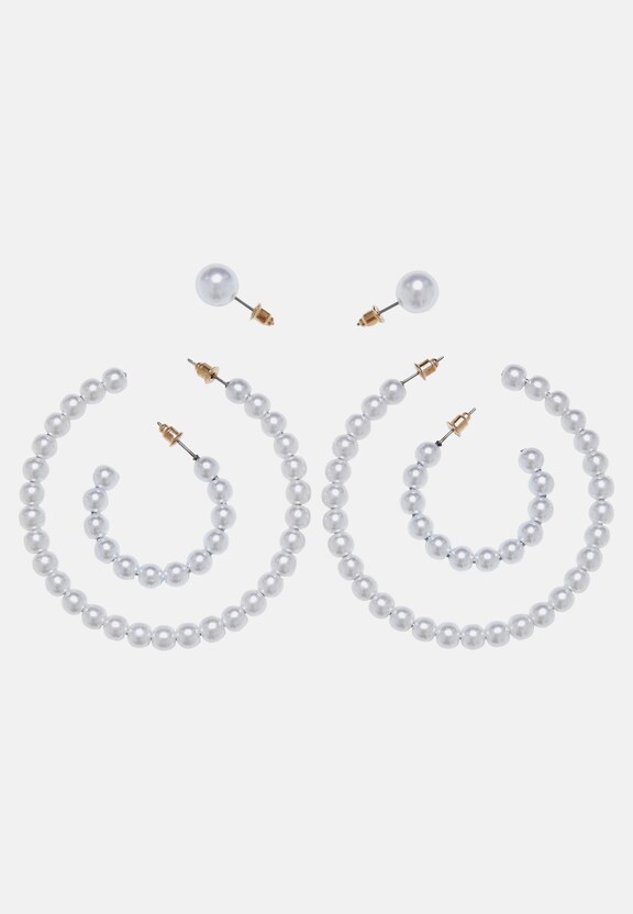 Pearl Hoop Earring 3-Pack-0