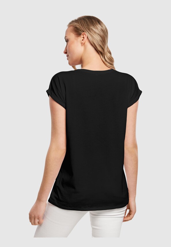 Ladies Peace - Double Peace Black Basic T-Shirt-1