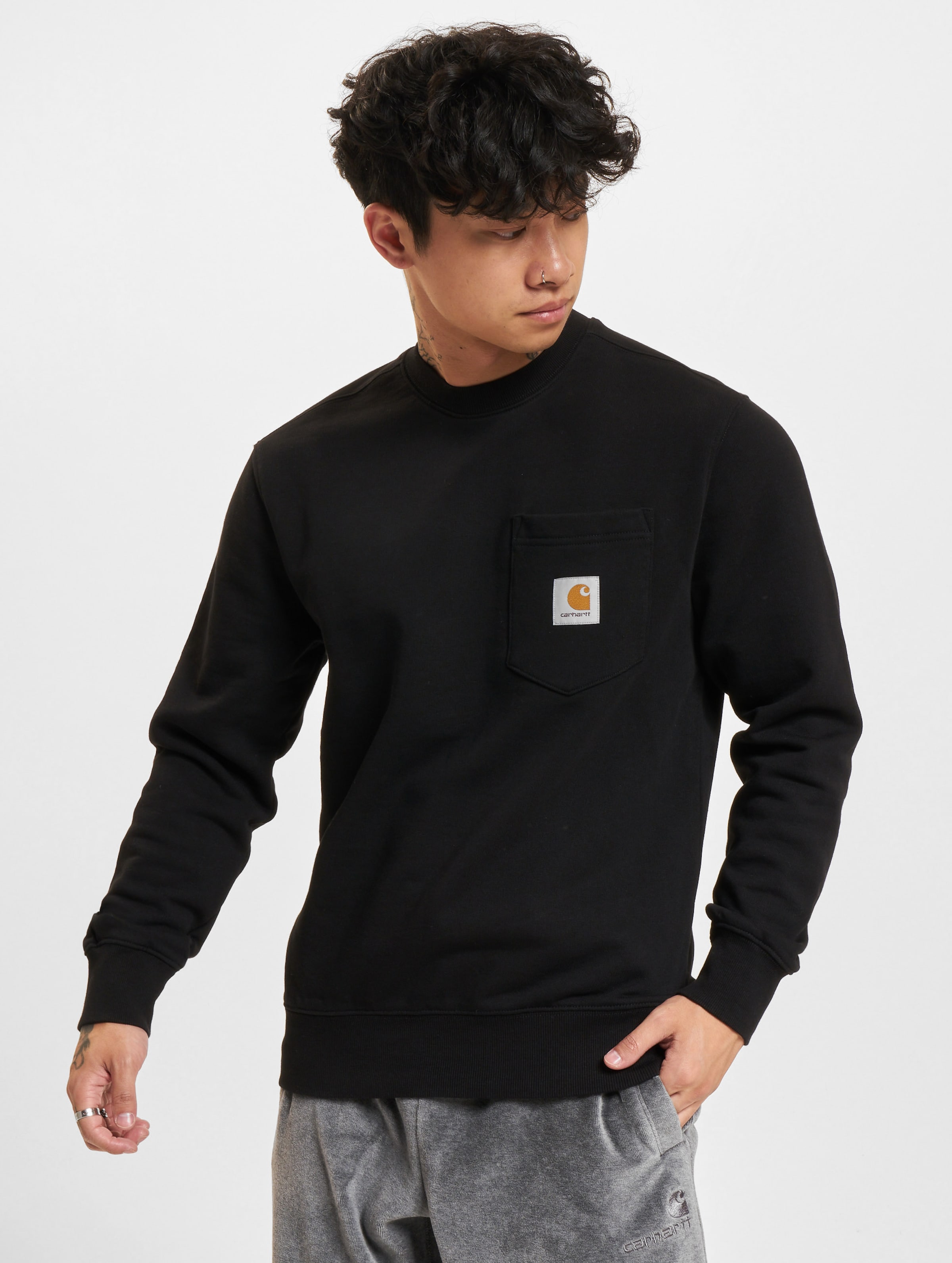 Carhartt WIP Pocket Sweater Männer,Unisex op kleur zwart, Maat XS