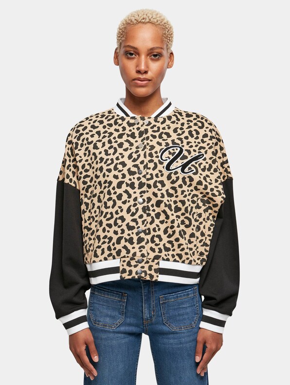 Aop Oversized College Sweat Jacket-2