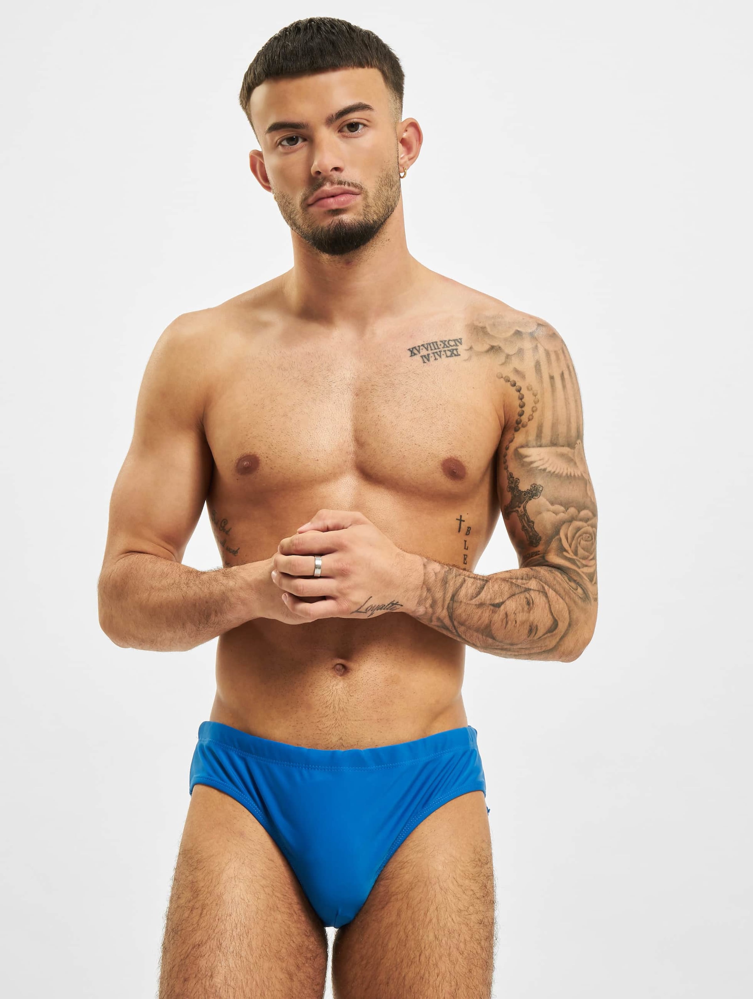 Urban Classics Basic Swim Brief Männer,Unisex op kleur blauw, Maat S