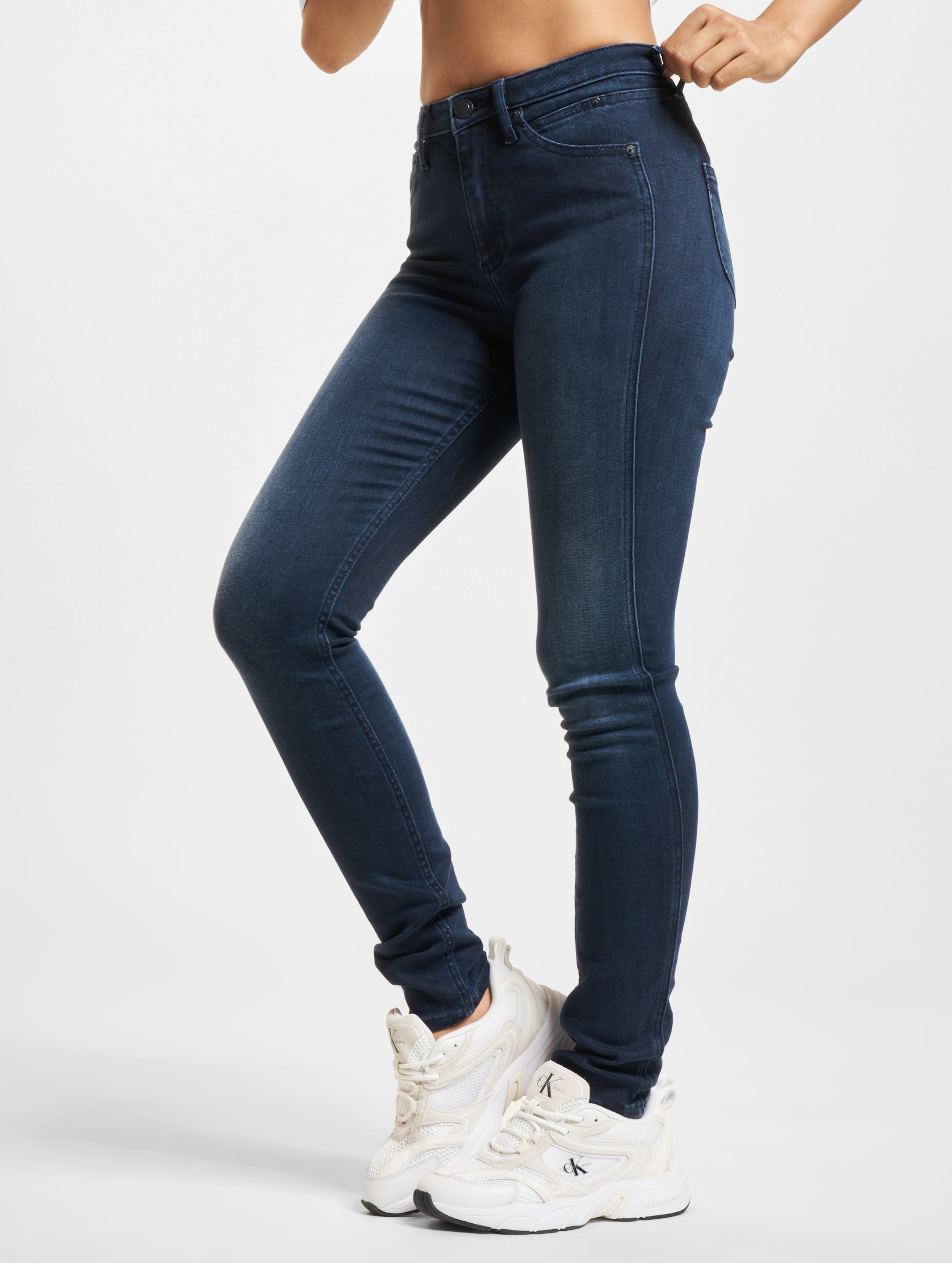 Calvin Klein Jeans Sculpted Skinny op kleur blauw, Maat 25/32