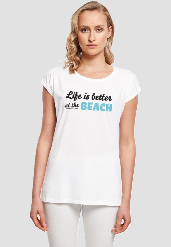 Ladies Summer - Life is better at the beach T-Shirt-0