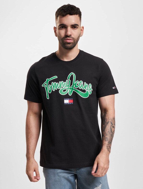 Tommy Jeans Reg College Pop Text T-Shirt-0