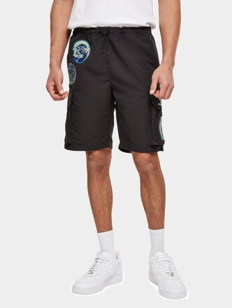 Retro Patched Track Shorts