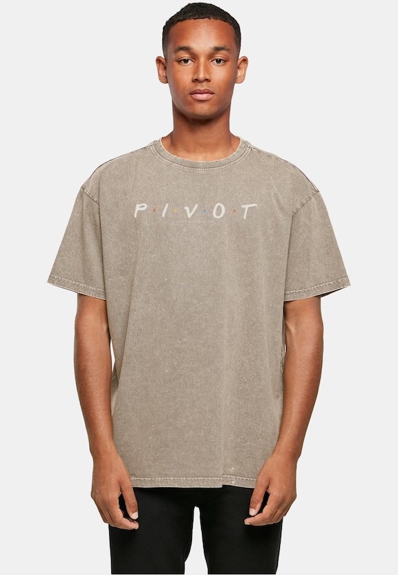 Friends - Pivot Logo Acid Washed Oversize-0
