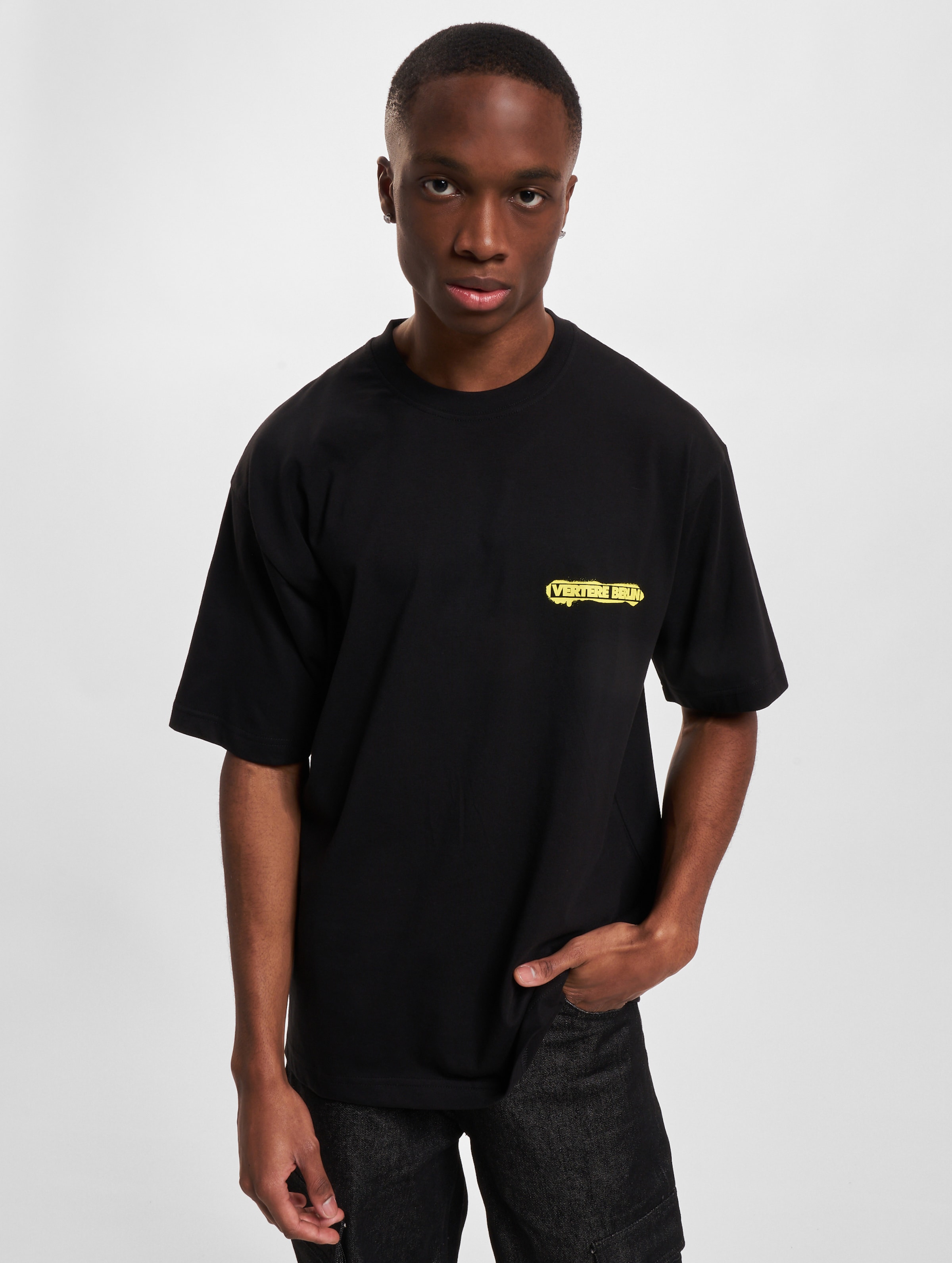 Vertere Berlin Night Time T-Shirt Unisex op kleur zwart, Maat L