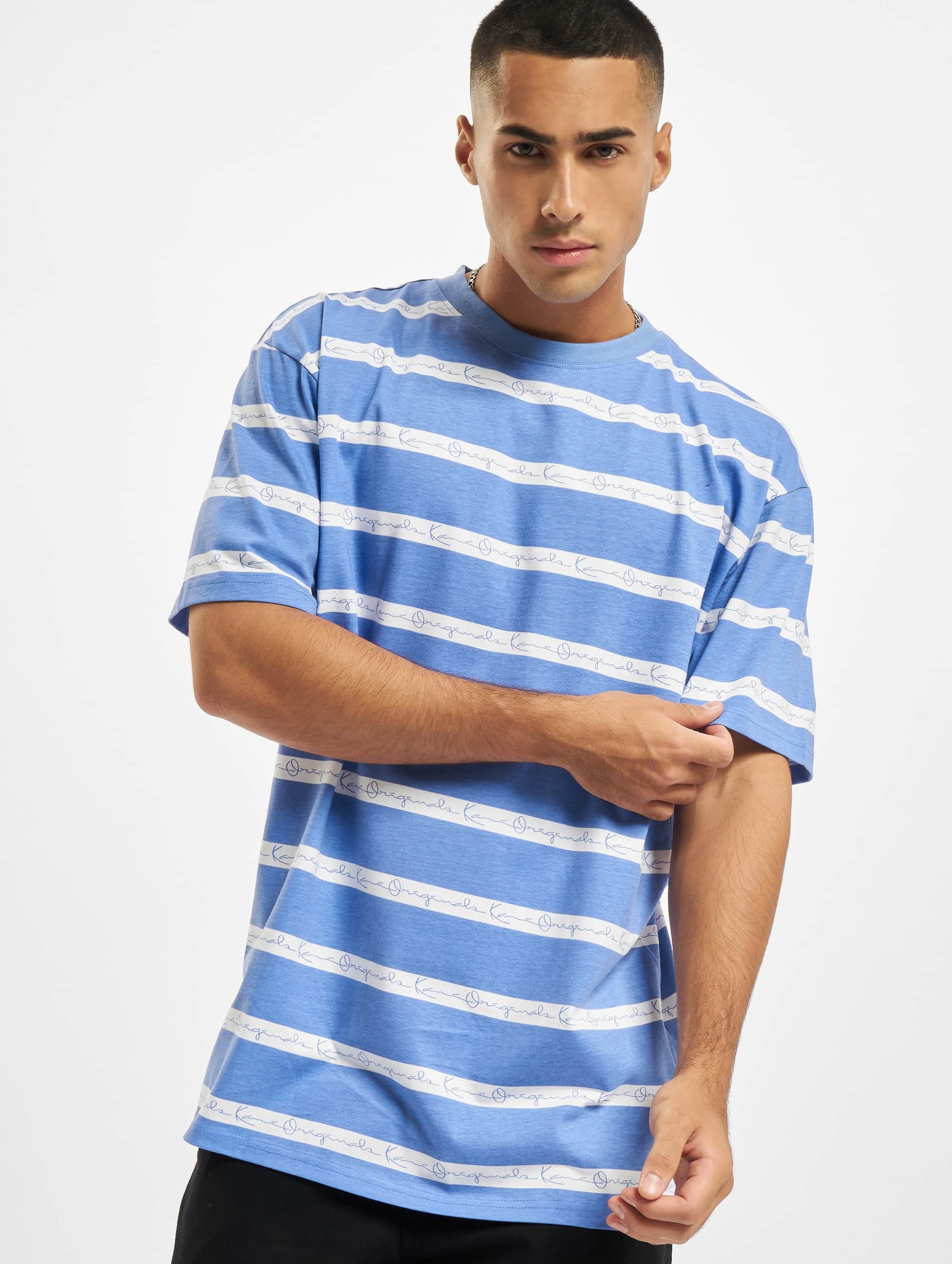Karl Kani Originals Stripe Tee T-Shirt Mannen op kleur blauw, Maat M