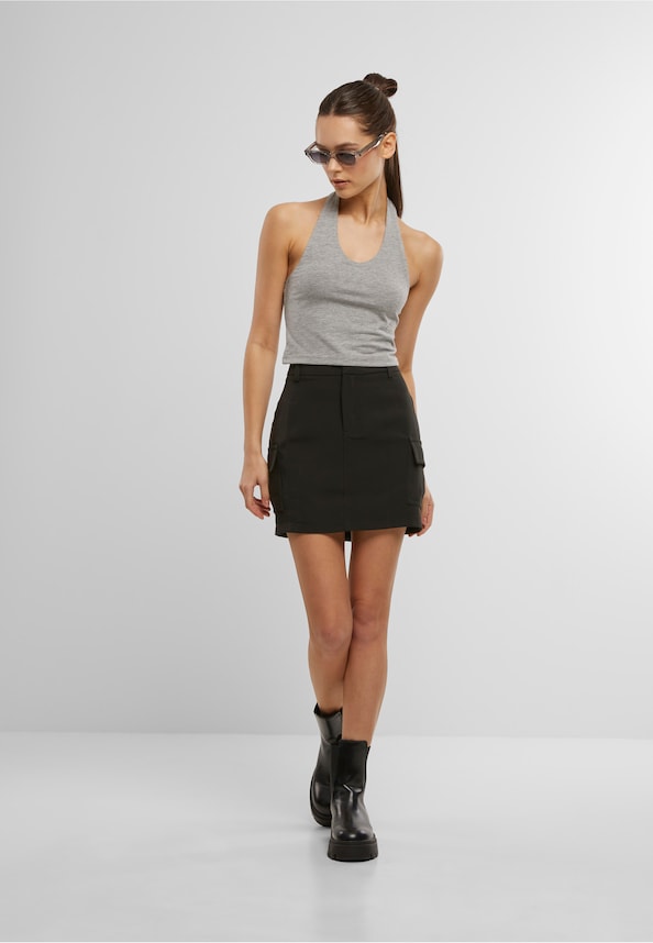 Ladies Basic Neckholder Jersey Top-2