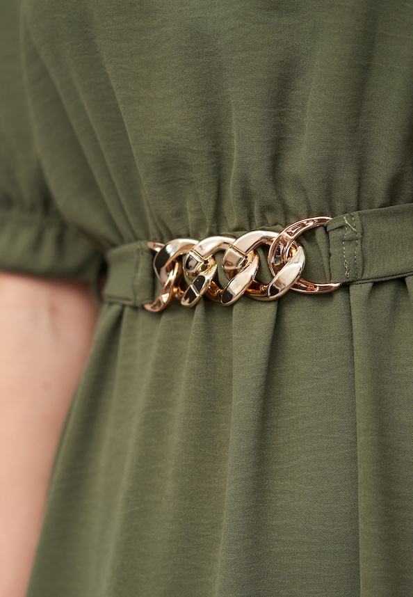 Dress with Chain-Belt-5
