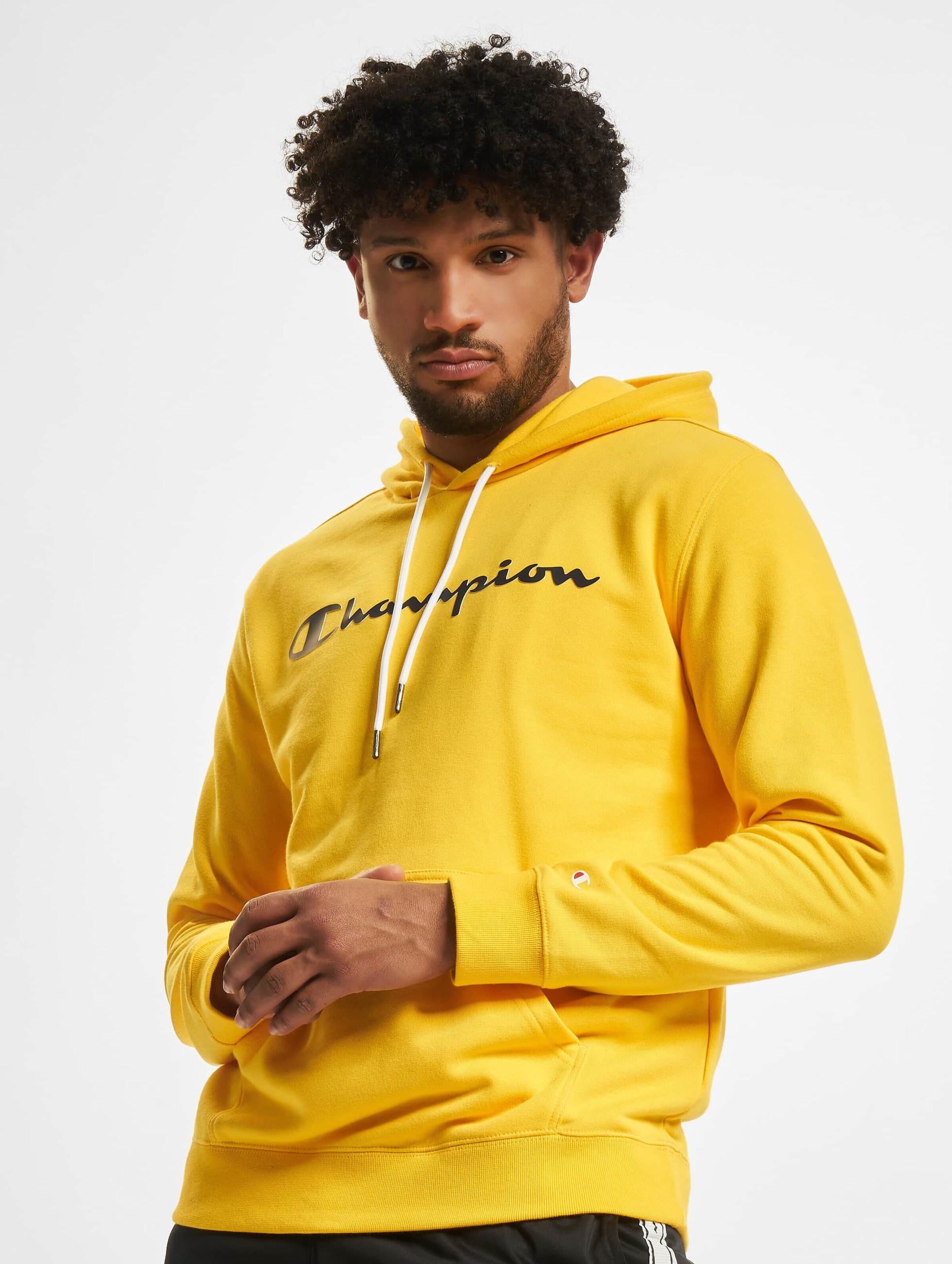 Mens yellow champion discount hoodie