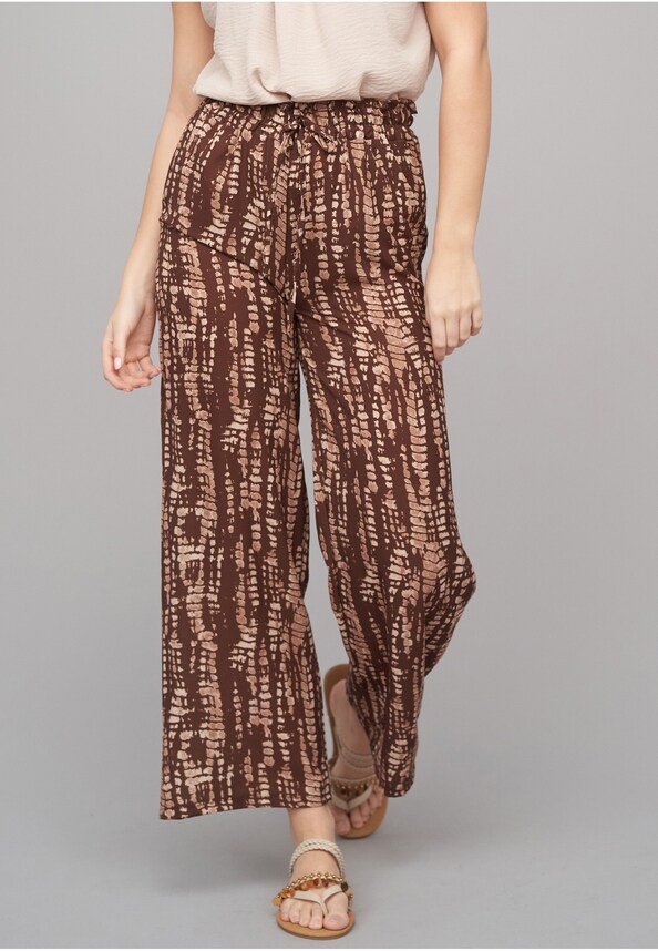 Summer Crepe Pant Geometric-0