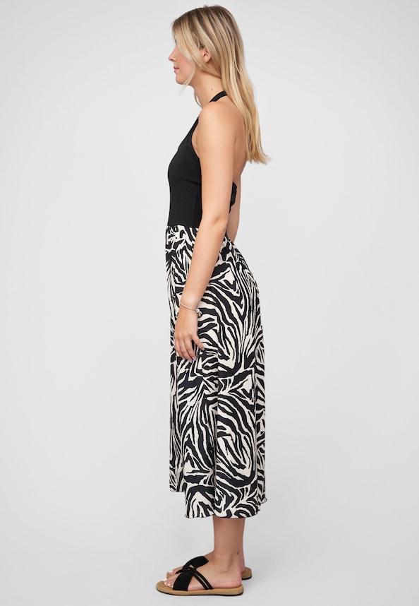 Maxi Neckholder-Dress with zebra print-2