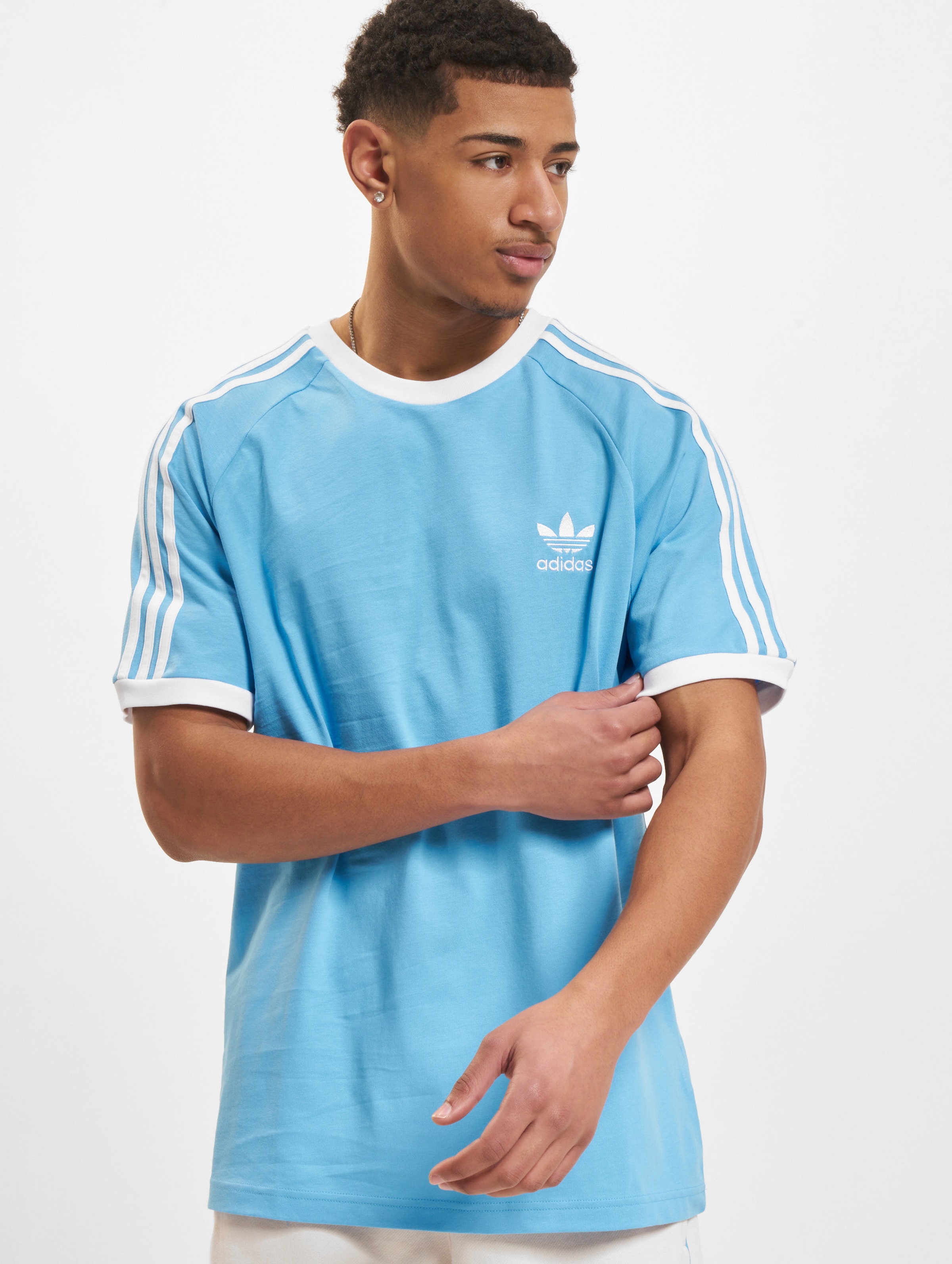 adidas Originals 3 Stripes T-Shirt Mannen,Unisex op kleur blauw, Maat 2XL