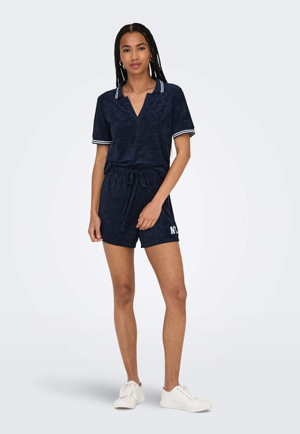 ONLVICKY S/S TERRY V-NECK -3
