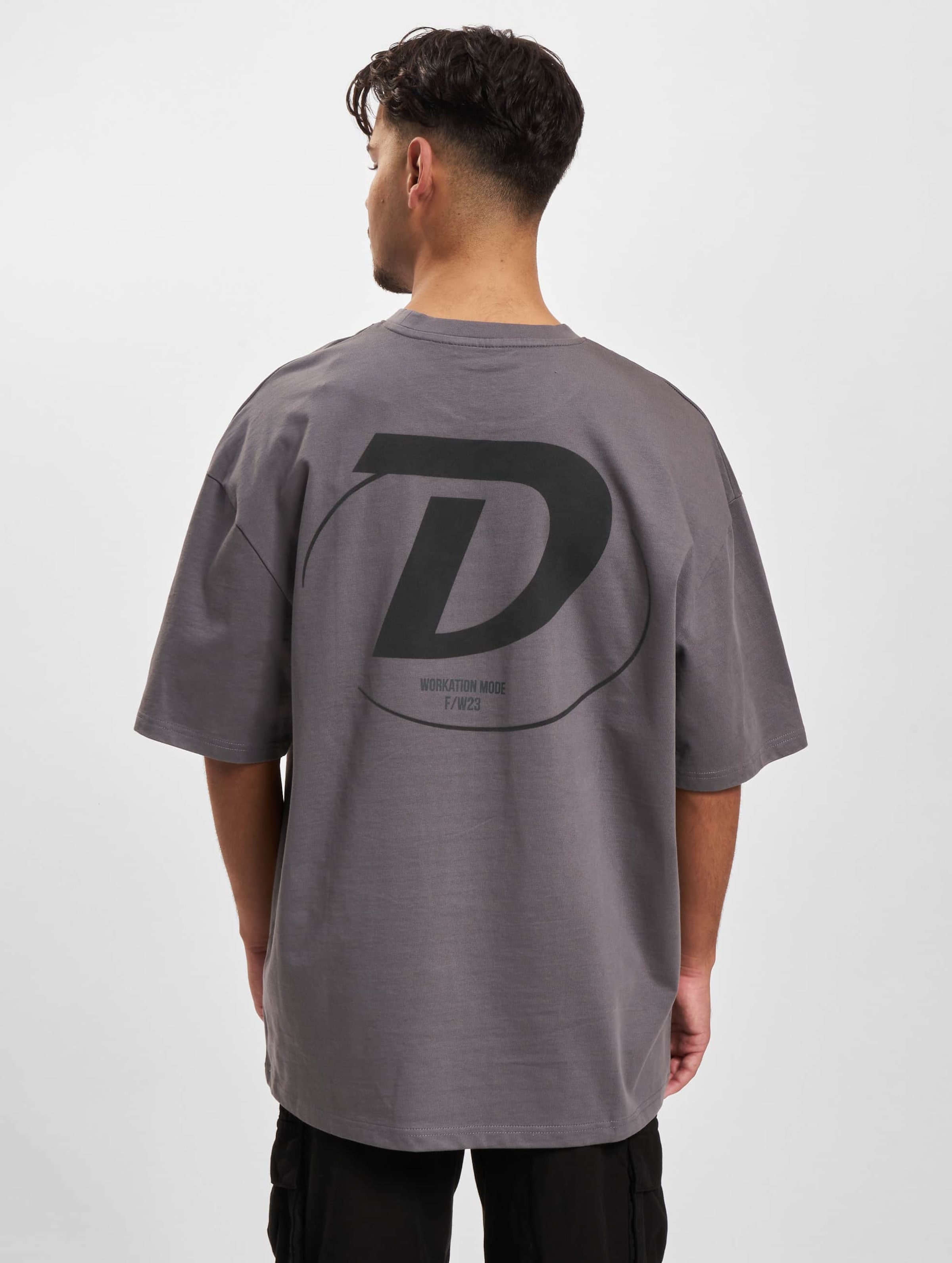 DEF T-Shirt Mannen op kleur grijs, Maat XL