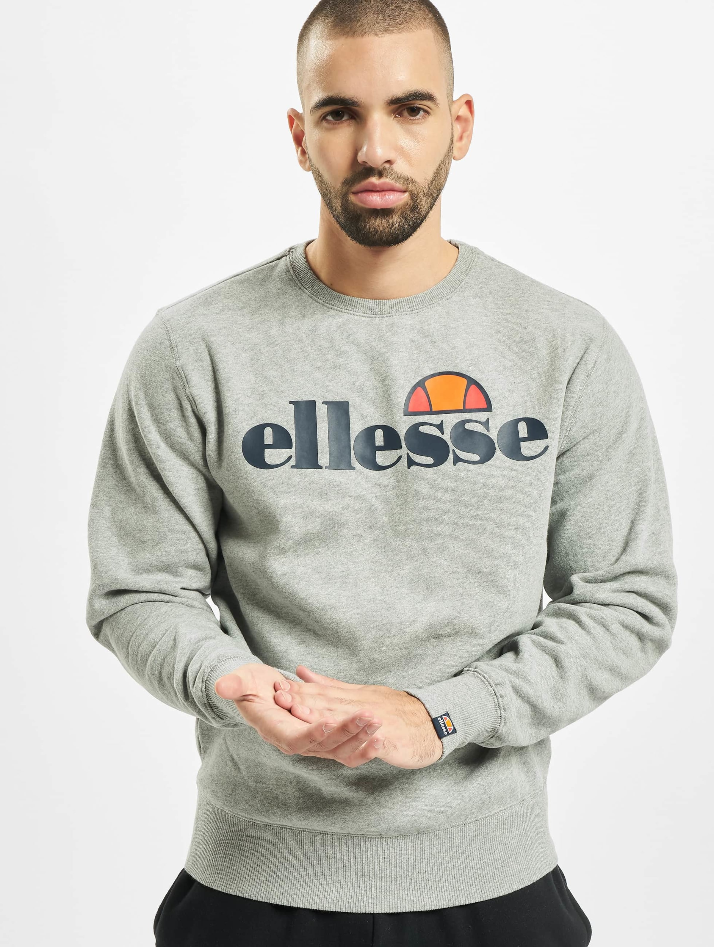 Ellesse Small Logo Succiso Sweater Mannen op kleur grijs, Maat XL