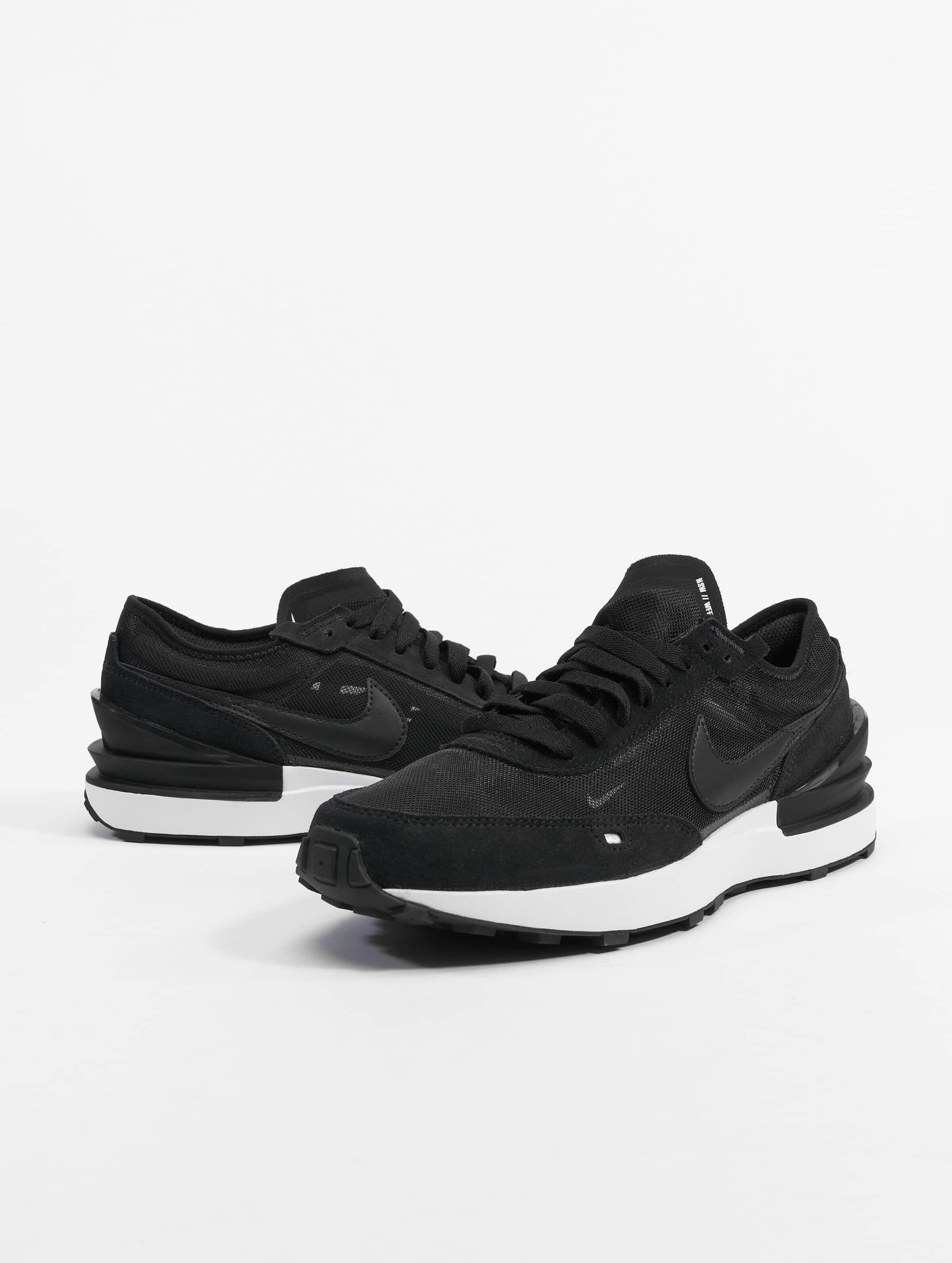 nike waffle one white black orange