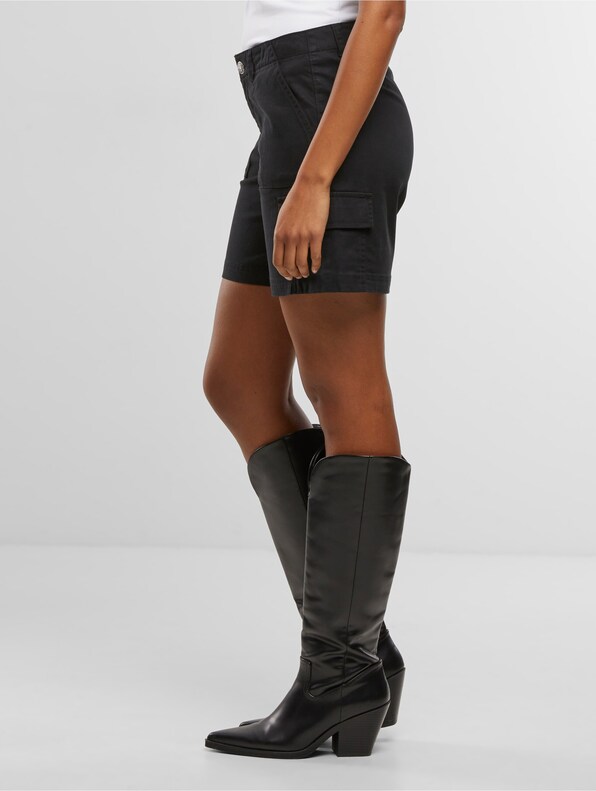 Urban Classics Ladies Cotton Cargo Shorts-2