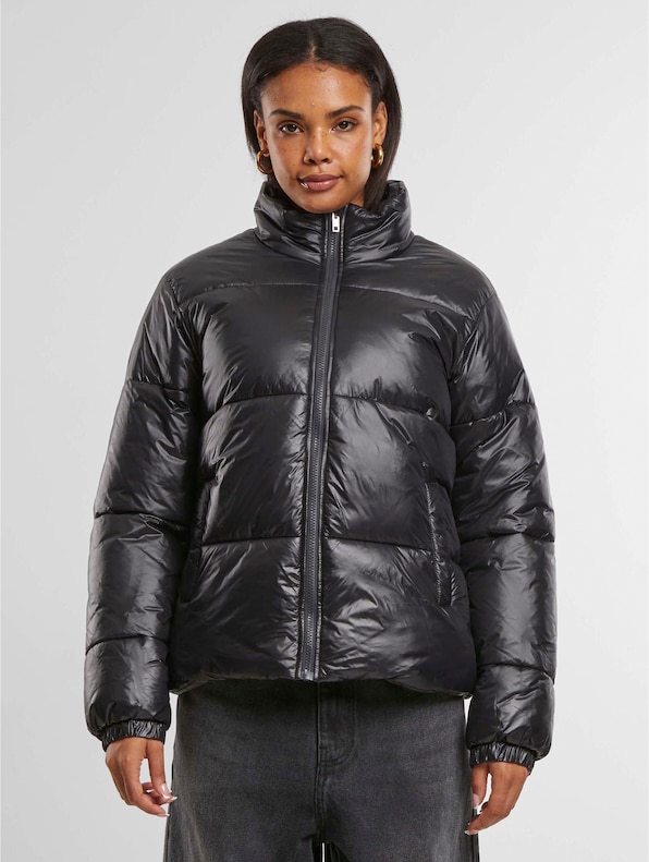 Ladies Recycled Short Shiny Puffer -2