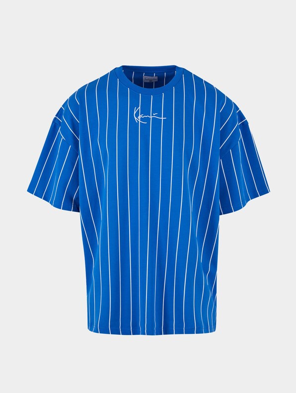 KM232-033-1 KK Small Signature Boxy Heavy Jersey Pinstripe Tee-0