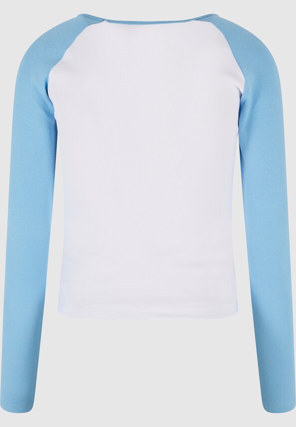 KW241-043-2 Karl Kani Varsity Crop Block Rib Ls-4