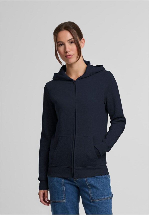 Ladies Basic Essential Zip Hoody-0